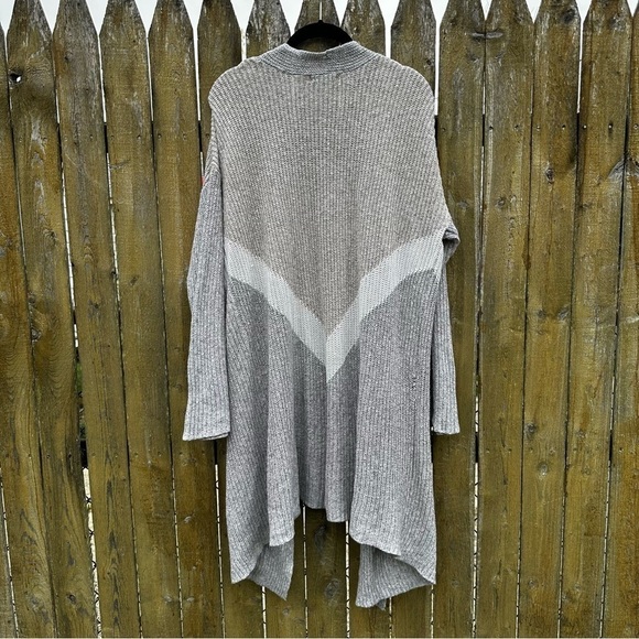 Maurices Chevron Colorblock Open Front Duster Cardigan Sz L - Picture 12 of 12